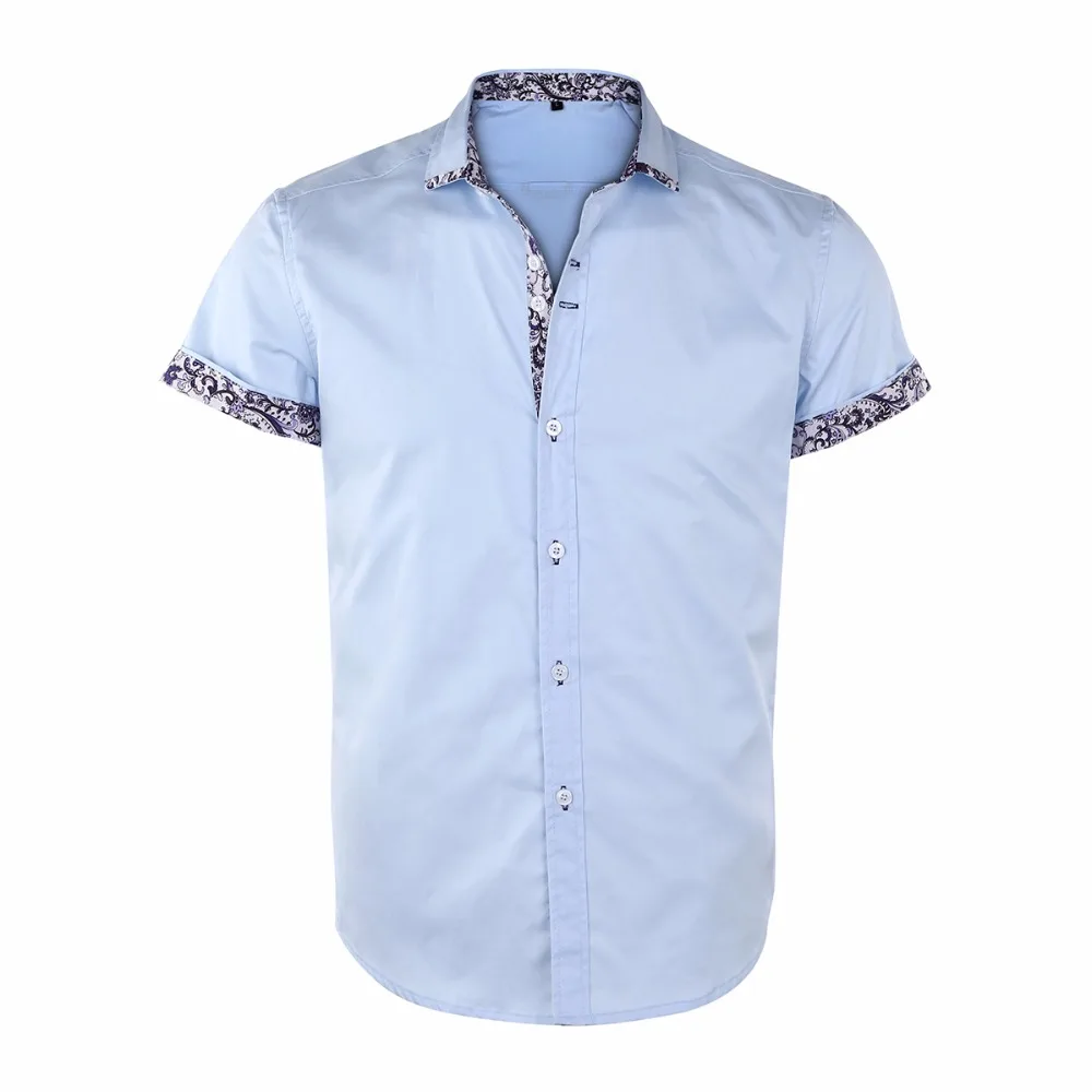 Мужская рубашка с коротким рукавом отложным воротником размеры до 3XL|male clothes|shirt