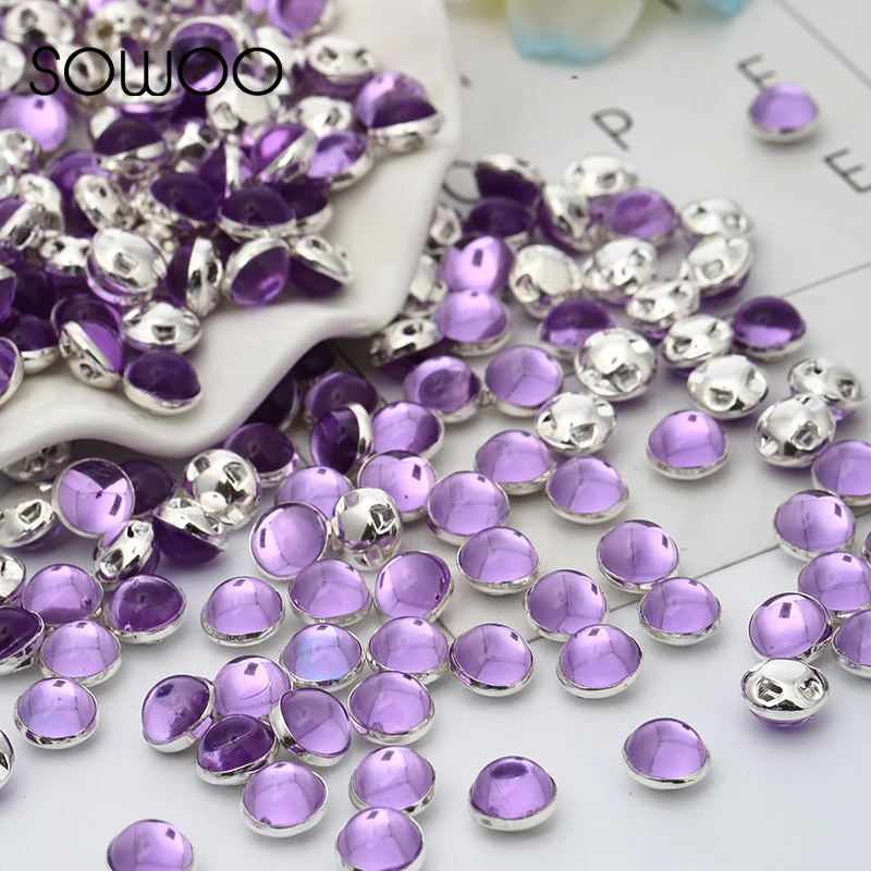 30 шт./лот 8 мм смешанные цвета пришить горный хрусталь с отверстиями полимерный