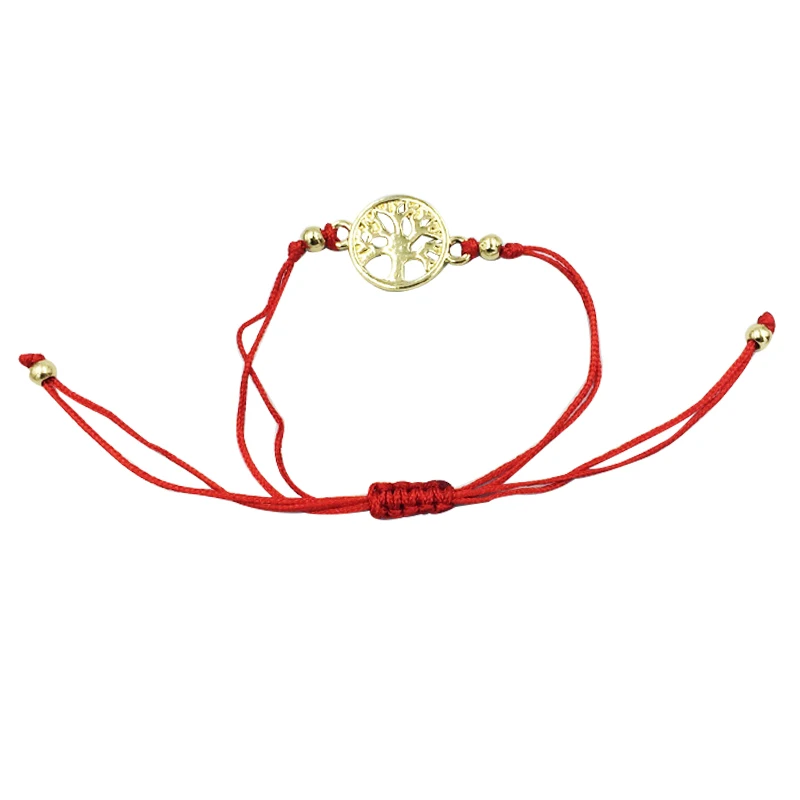 HanJing 2019 new arrival good quality charm love friendship red rope bracelet for woman latest gold tree of life femme | Украшения и