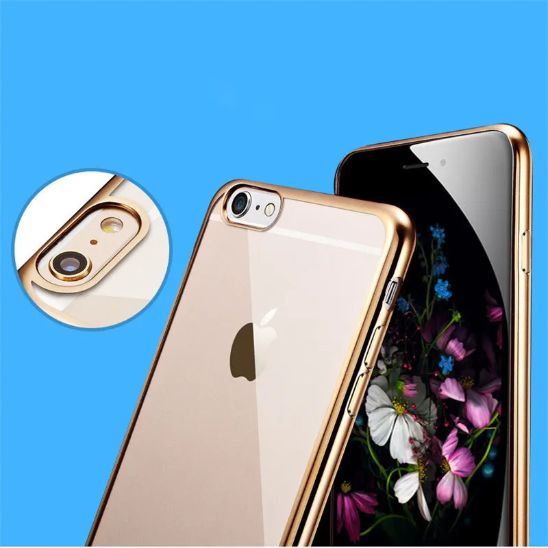 Ультра тонкий Покрытие Кристалл Прозрачный чехол для iPhone 6 S плюс 5 5S SE крышка Капа