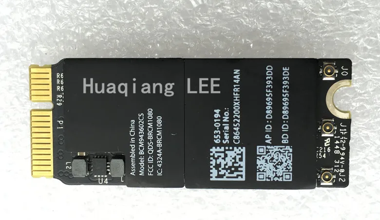 2015 год BCM943602CS Wi Fi карта для Apple Pro Retina A1398 A1425 A1502 802.11ac и Bluetooth 4 1 аэропорта 653 0194|wifi