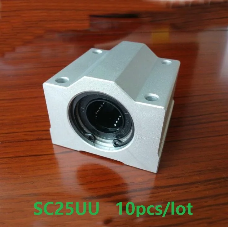 10 шт./лот SC25UU SCS25UU подшипник 25 мм Линейный Блок Корпуса линейный направляющий вал