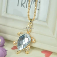 d turtle bead sweater necklace jewelry crystal for women long necklace pendants rhinestone chain christma valentines gift