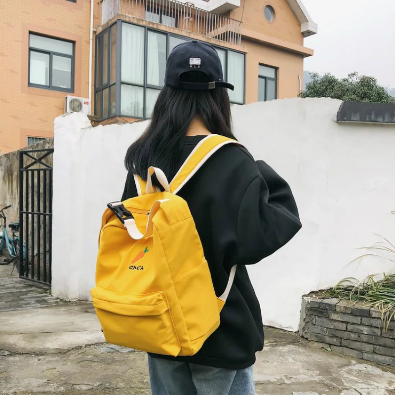 Harajuku рюкзак школьная сумка для девочек подростков черный розовый цвет милая