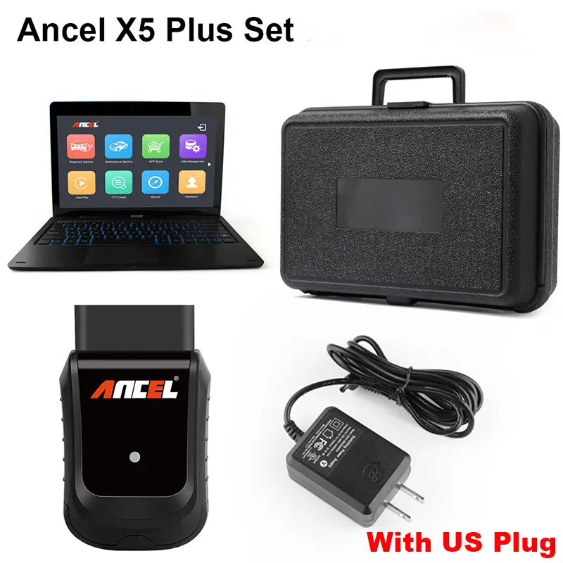 With US Plug OBD2 ANCEL X5 Plus WiFi Автомобильный сканер полная система Подушка безопасности ABS масляный светильник EPB DPF OBD2 автомобильный диагностический инструмент обновление бесплатно - Цвет: With US Plug
