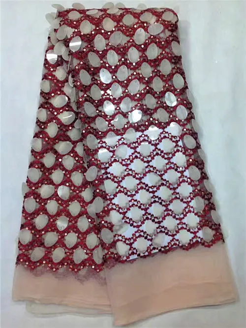 

African French lace fabric High quality ,African Net lace fabric For Silver Lurex material