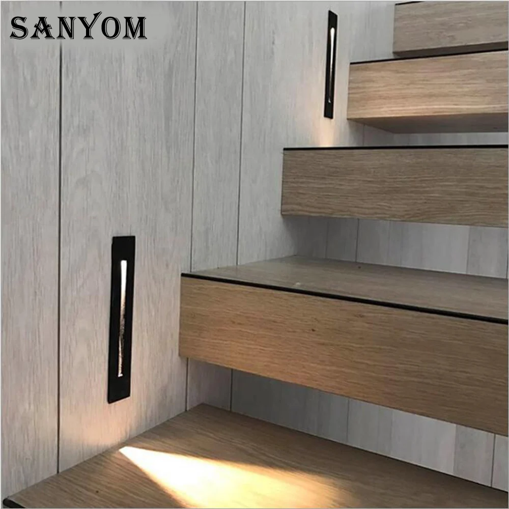 sandiy wall lamps embedded led light night lighting for house renovation stepstair staircase aisle corridor with mount box h185 free global shipping
