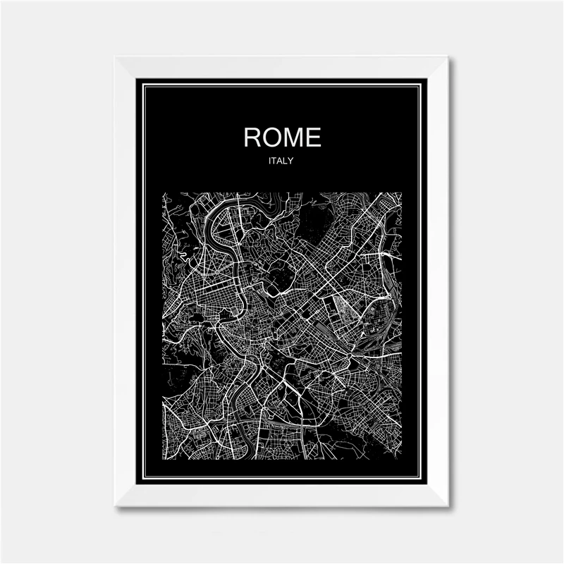 Рио де Жанейро Бразилия город Карта мира Плакат абстрактный Рисунок с покрытием