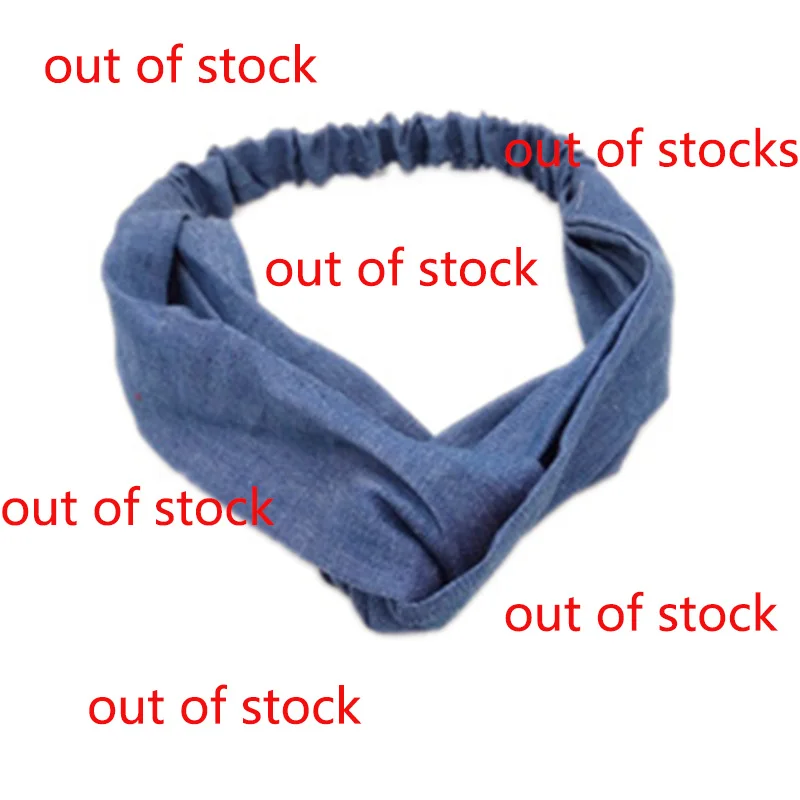 Женская резинка для волос из джинсовой ткани эластичная повязка на голову