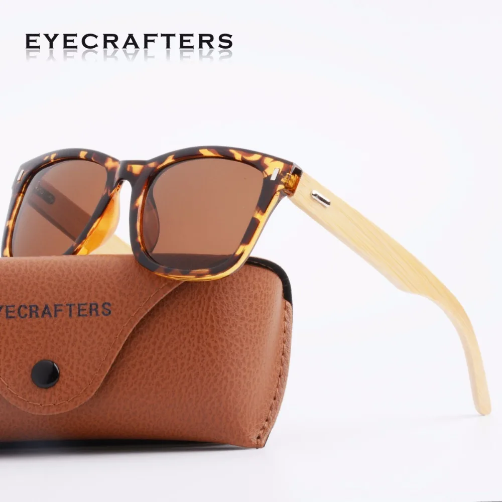 Eyecrafters 2020 Ретро бамбуковые деревянные солнцезащитные очки поляризованные мужские женские брендовые