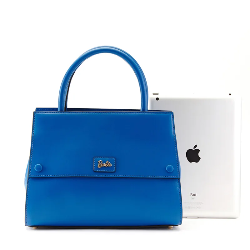 Женские сумки из натуральной кожи Barbie Темно-Синие Деловые современные женские с