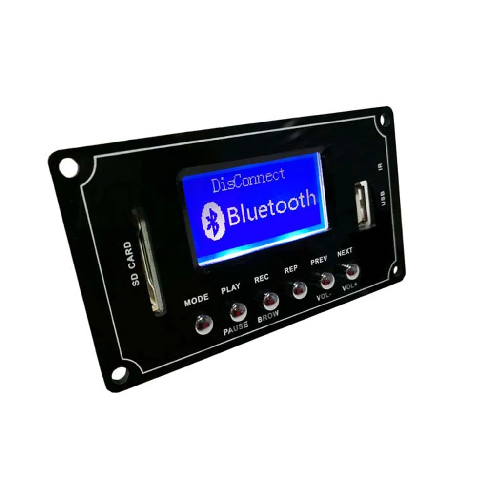 Tenghong DC12V MP3 аудио декодер доска Bluetooth 4 2 WMA WAV FLAC FM радио с Запись текст Дисплей decodering