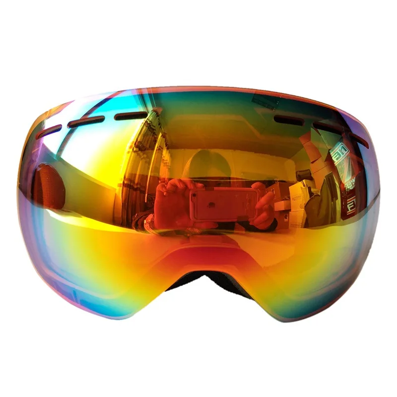 Новый бренд лыжные очки двойной UV400 Анти-туман большой Лыжная маска Очки Лыжный