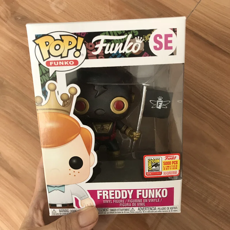 Fundays SDCC эксклюзивный 5000 шт. Funko pop Официальный Черный космический робот Фредди Funko Виниловая фигурка Коллекционная модель игрушки