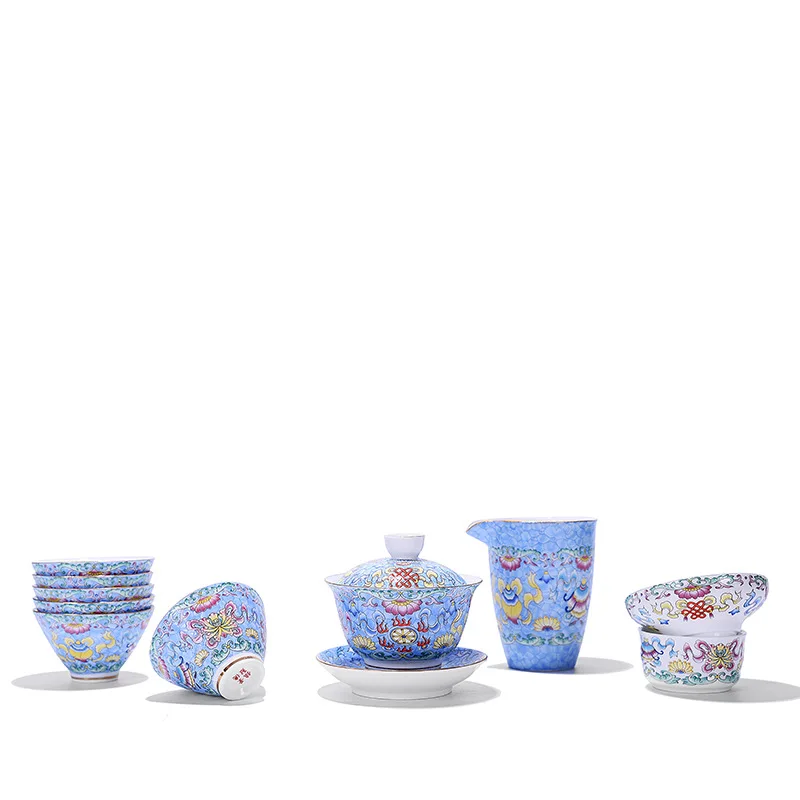 Чайный набор Gaiwan традиционный китайский чай из белого фарфора посуды чашка Tureen