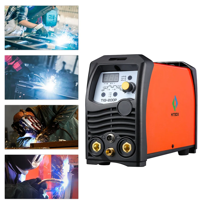 HITBOX Tig сварочный аппарат ARC Tig Pulse TIG Dual 110 В 220 В напряжение 3 в 1 TIG200P аргоновая сварочная машина инвертор сварочный аппарат