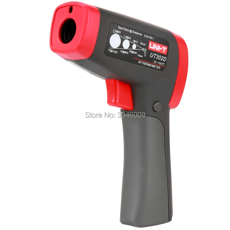 UNI-T UT302D hand-held infrared thermometer non-contact industrial electronic -32 ~ 1050 degrees LCD dual backlight | Инструменты