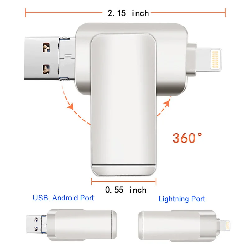 USB-флеш-накопитель 3 в 1 OTG Lightning 64 ГБ 32 16 | Компьютеры и офис