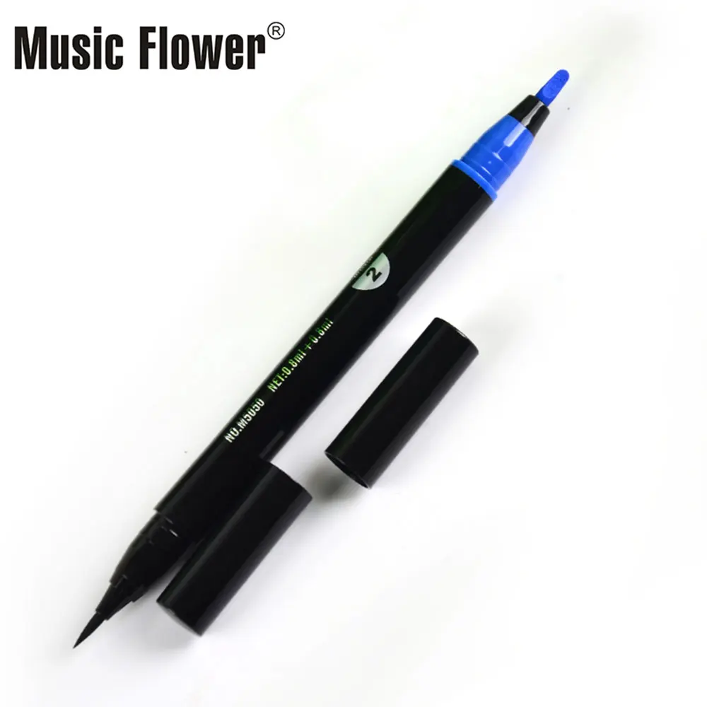 Music Flower несколько Сфера жидкая подводка в ручке супер черного цвета стойкий устойчивый к пятнам Водостойкая