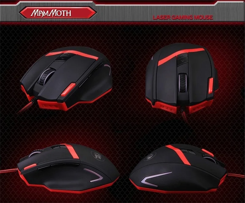Игровая мышь FELYBY M801 Проводная программируемая 16400 точек/дюйм 9 Кнопок RGB