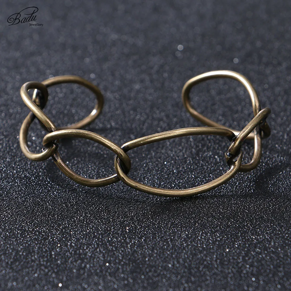 Badu Women Bangle Punk Style Vintage Gold Hollow Out Bracelets 2019 New Hot Fashion Cuff Bracelet Wholesale | Украшения и
