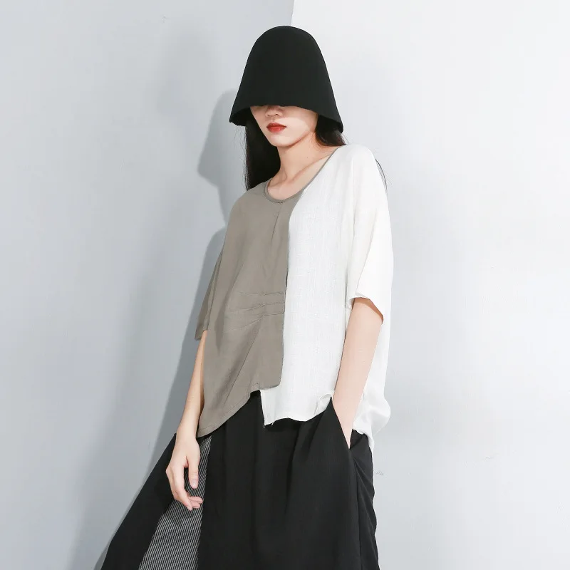 Женская футболка с полурукавами повседневная большого размера в корейском стиле