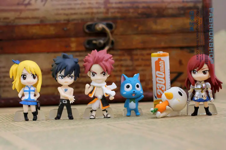 10 компл./лот аниме FAIRY TAIL рисунок набор из 6 шт. ПВХ на каблуке 3 5 см высота|figure toy|figure