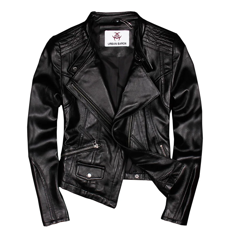 

Free Shipping Women Genuine Leather Jackets On Sale Slim Sheepskin Female Short Coat