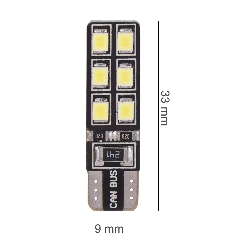 MGTV свет 6 шт./лот белый CANBUS T10 LED 12 SMD 2835 W5W автомобильный источник света клиновидный