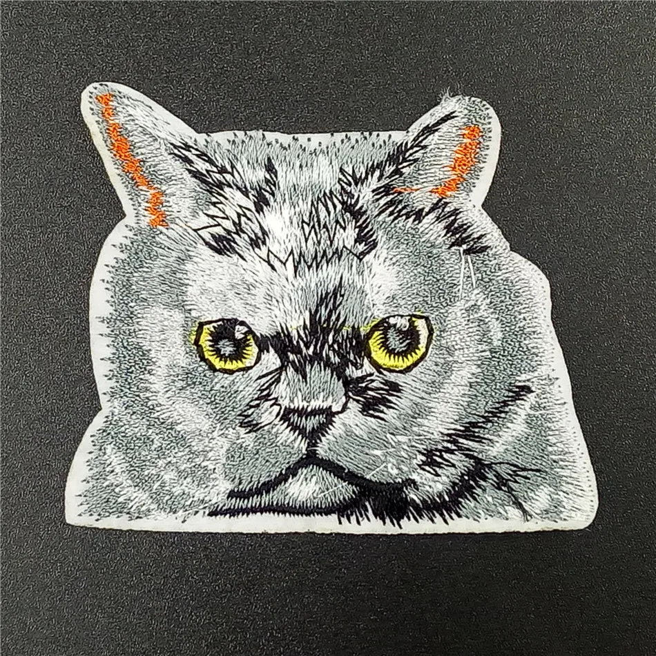 3 шт./лот качественный карман нашивка в виде кота вышивка утюжок на Заплатке мини