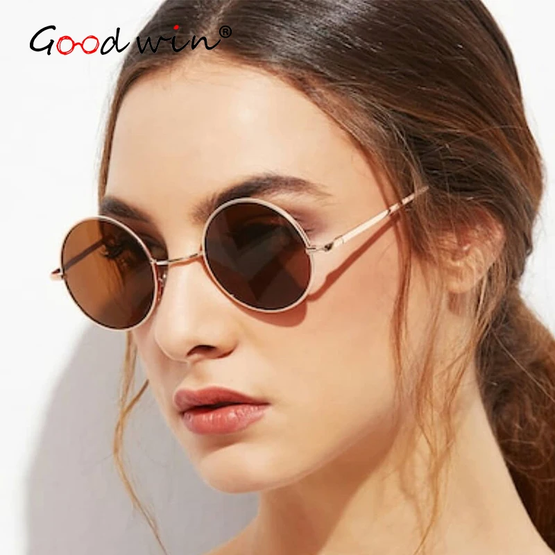 Женские и мужские винтажные солнцезащитные очки Good Win черные коричневые с