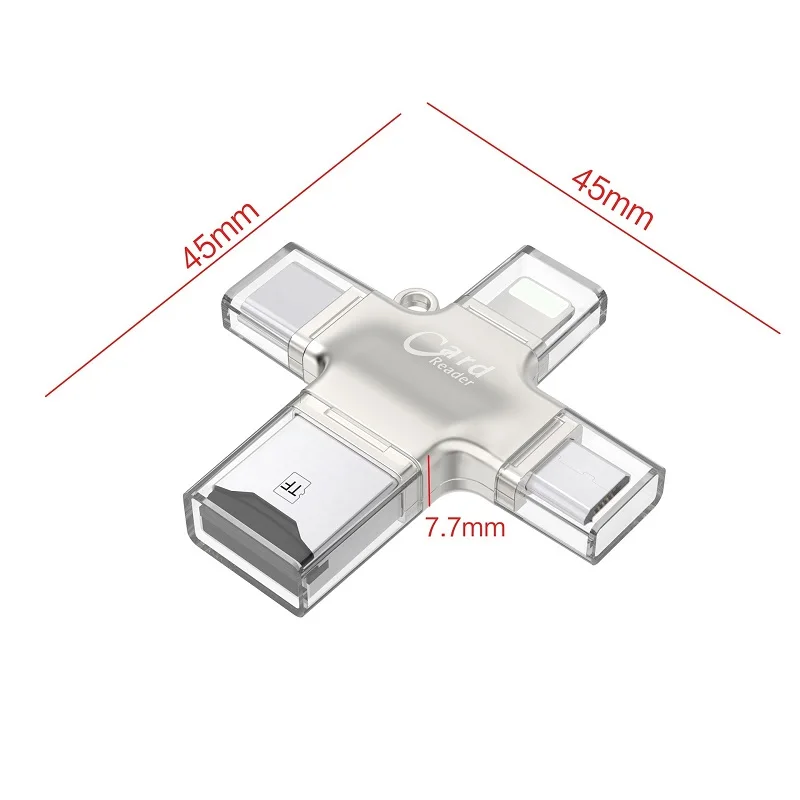 Алюминиевый сплав TF MicroSD все в 1 кардридер мульти-система совместимый