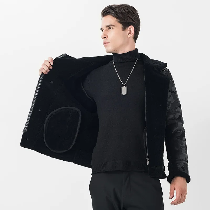 Зимняя кожаная куртка 2017 мужские повседневные модные куртки мужское