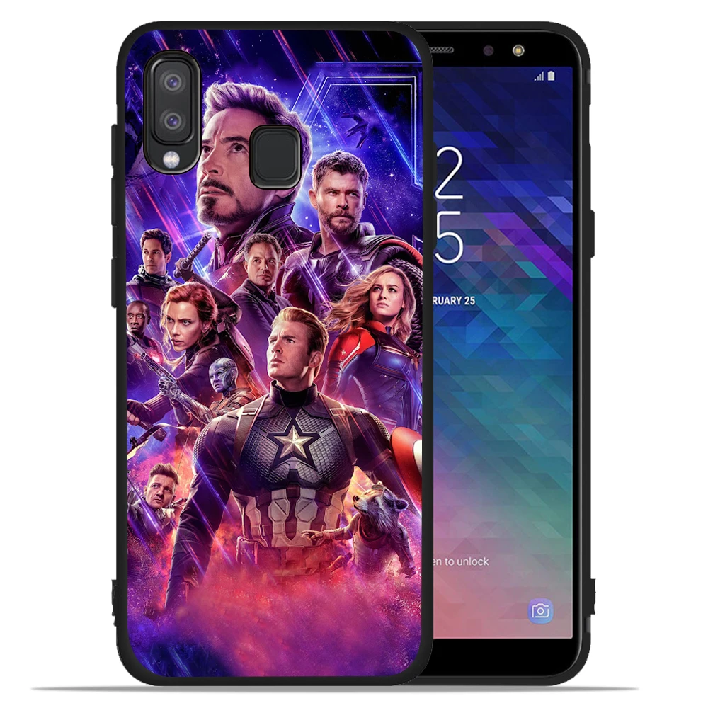 Роскошный чехол с принтами "Marvel", "Мстители", танос чехол "Железный человек" для samsung Galaxy A50 для крышки samsung A20 A30 A40 A10 A70 M10 M20 Etui чехол-накладка