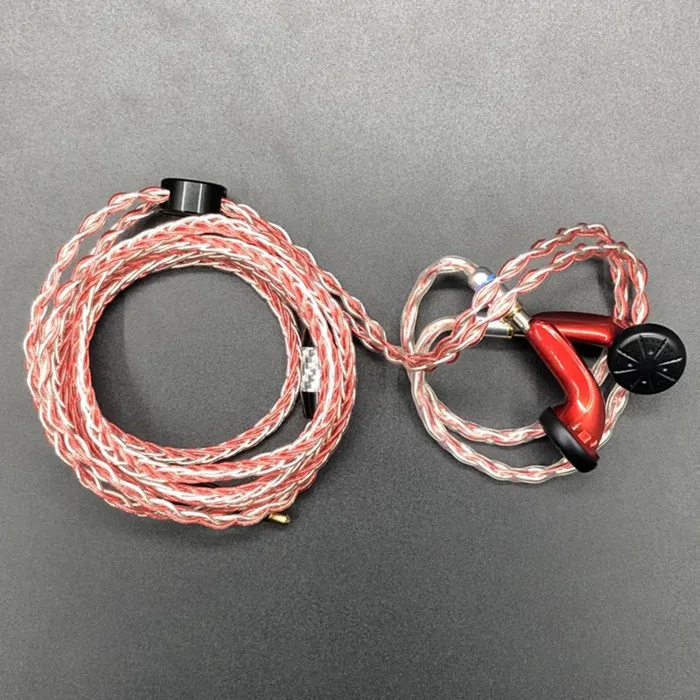 Red With Cable FENGRU DIY EMX500 Lite наушники с плоской головкой DIY наушники HiFi бас наушники DJ наушники тяжелый бас качество звука MMCX интерфейс MX500 - Цвет: Red With Cable