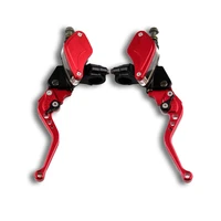 universal 78 22mm motorcycle master cylinder reservoir hydraulic brake clutch lever red cnc aluminum adjustable
