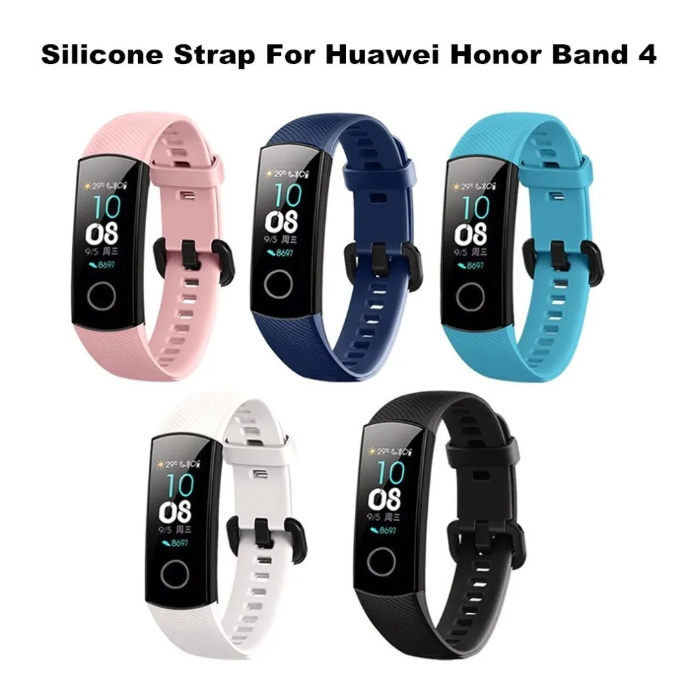 Цветной силиконовый ремешок для huawei Honor Band 4 сменный умный Браслет спортивный