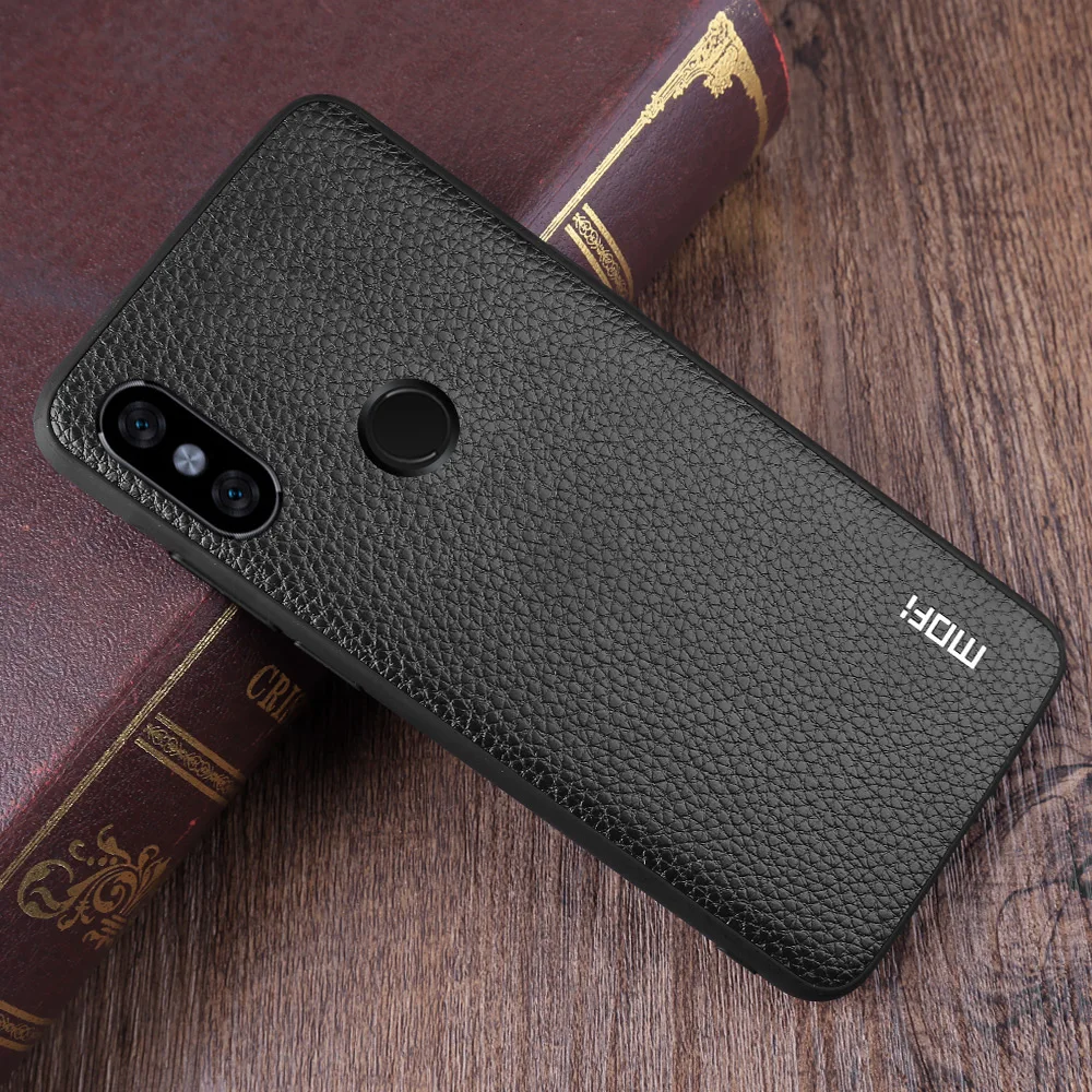 MOFi задняя крышка для Xiaomi Redmi Note 5 Pro Чехол для телефона для Redmi Note5 Pro из искусственной кожи чехол полуобернутый корпус Coque