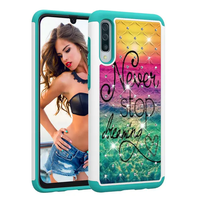 14 Для Coque samsung A50 чехол Galaxy A20 E A202 A205 A 20 50 30 Роскошная Блестящая Глянцевая задняя панель Etui для samsung Galaxy A30 A20 A20E чехол - Цвет: 14