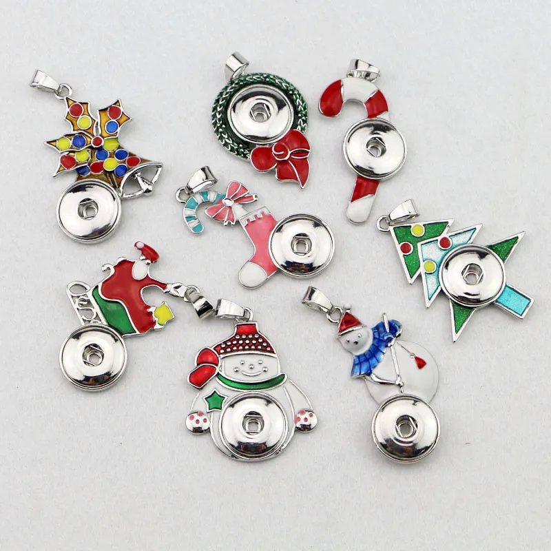 10 стилей на выбор! Металлическая кнопка для рукоделия подвеска в рождественском