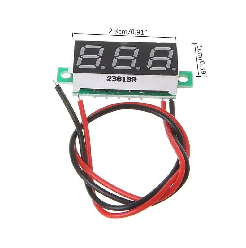 0 28 дюймов DC 2 5 V 30V провода Мини цифровой вольтметр Напряжение метр тестер