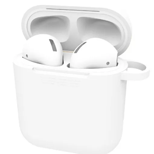 Clear Чехол для Airpods 2 1, чехол с Микки и Минни Маус для air pods, чехол с кольцом для ключей, милый мультяшный силиконовый bluetooth-наушник, чехол - Цвет: Clear