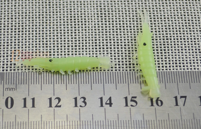 MNFT 300 шт./лот искусственная поддельная приманка светящаяся креветка для ловли