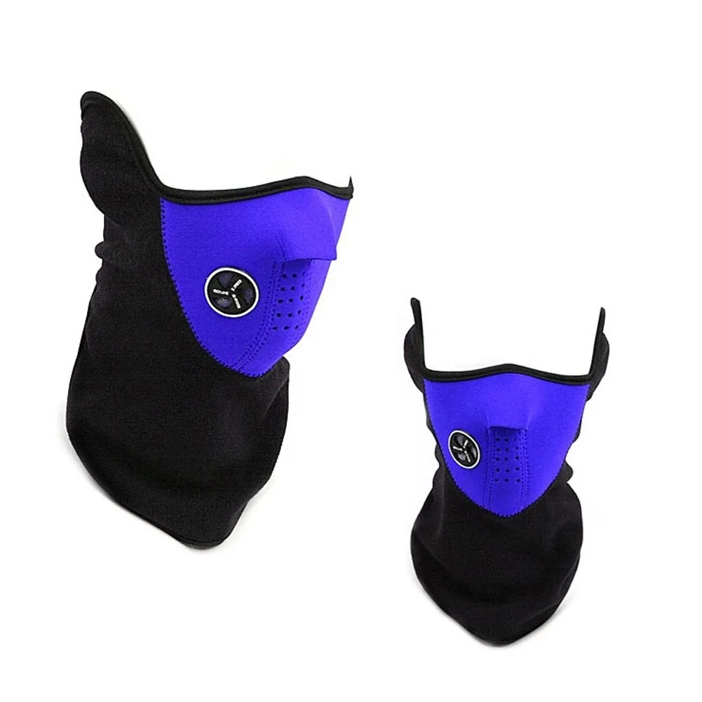 

2020 Winter Ski Mask Cycling Skiing Running Sport Training Face Mask Blue Windproof Soft Keep Warm Half Face Mask MJ