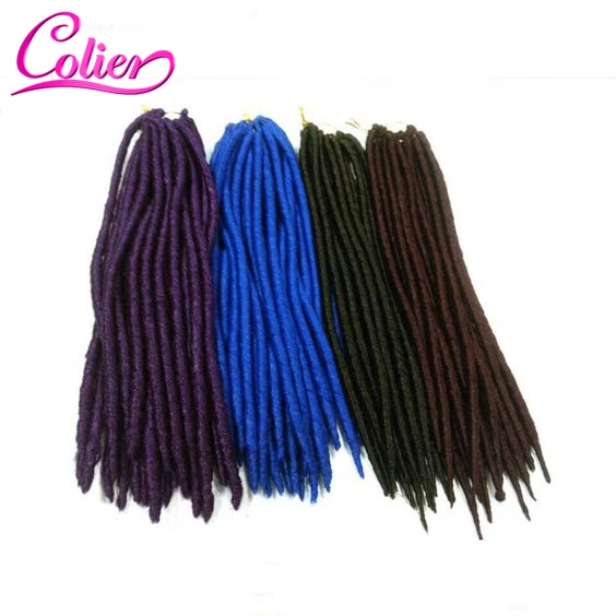 7Pieces/Lot 20strands/Piece Soft Dread Braids Havana Mambo Faux Locs Crochet Hair Synthetic Braiding Clip In |