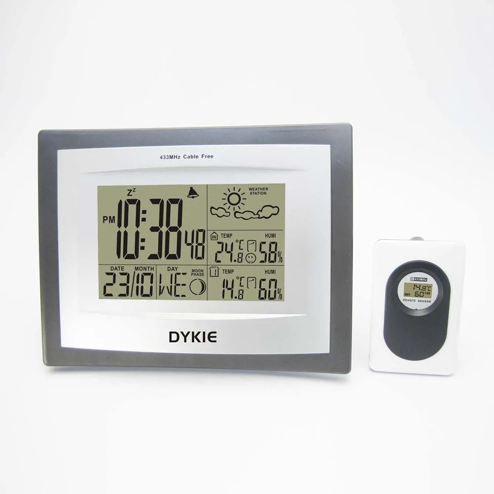 One sensor DYKIE Беспроводная метеостанция Lcd экран Indooor открытый с беспроводным передатчиком - Цвет: One sensor