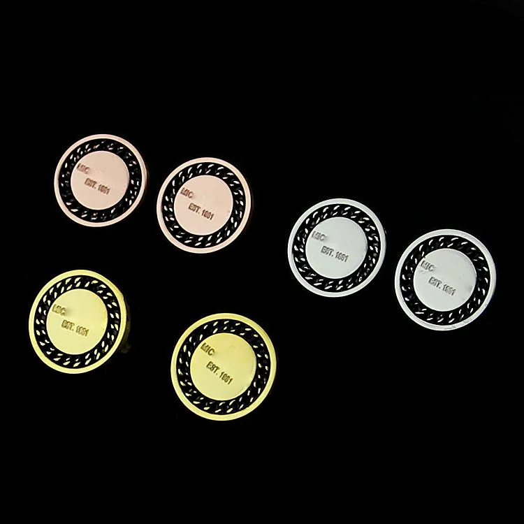 Silver/gold/роза позолоченный комплект ювелирных изделий черный arring | Украшения и