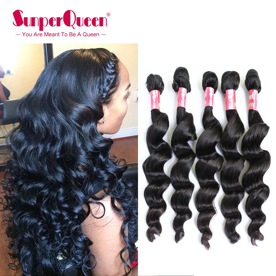 Перуанский Свободная Волна 5 связки Rosa Продукты Волосы Девственные Расслоения