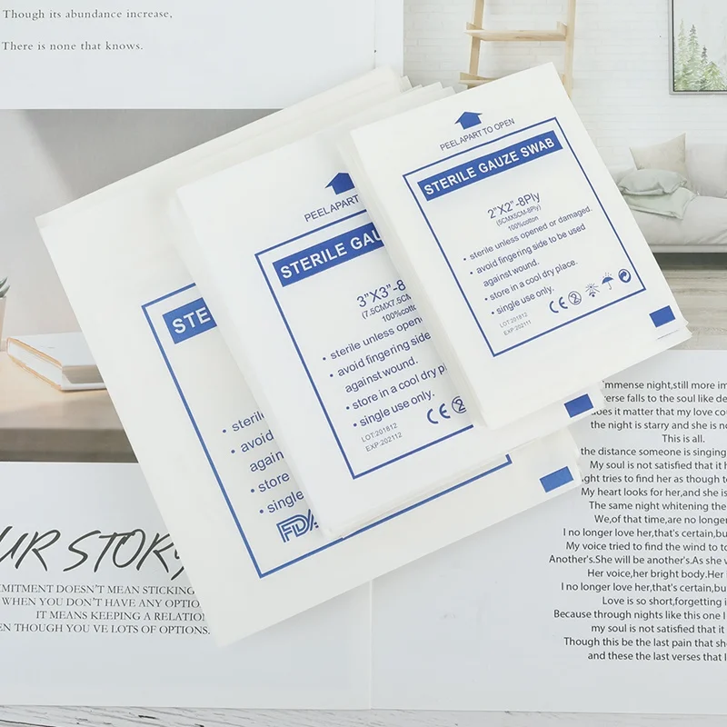 Новинка 10 шт./лот марлевая прокладка хлопковая Водонепроницаемая повязка для ран