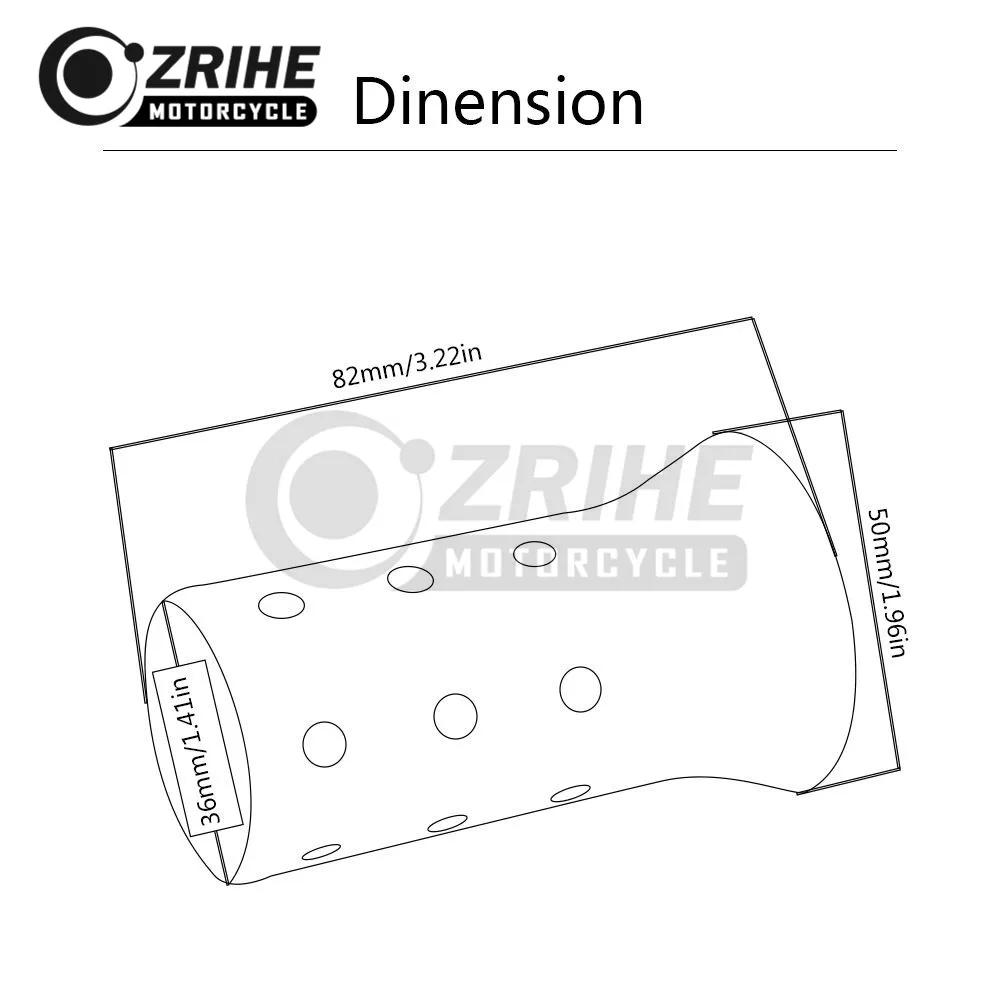 50 мм мотоцикл выхлопной глушитель трубы Регулируемый дБ труба убийца наконечник
